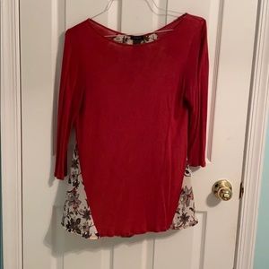 3/4 sleeve blouse with decorative back
